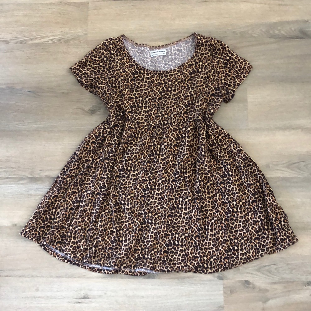 American Apparel Cheetah Babydoll Dress
